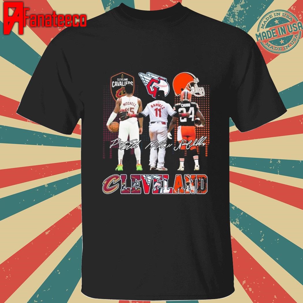 Cleveland Cavaliers – Cleveland Browns – Cleveland Guardians Signatures shirt