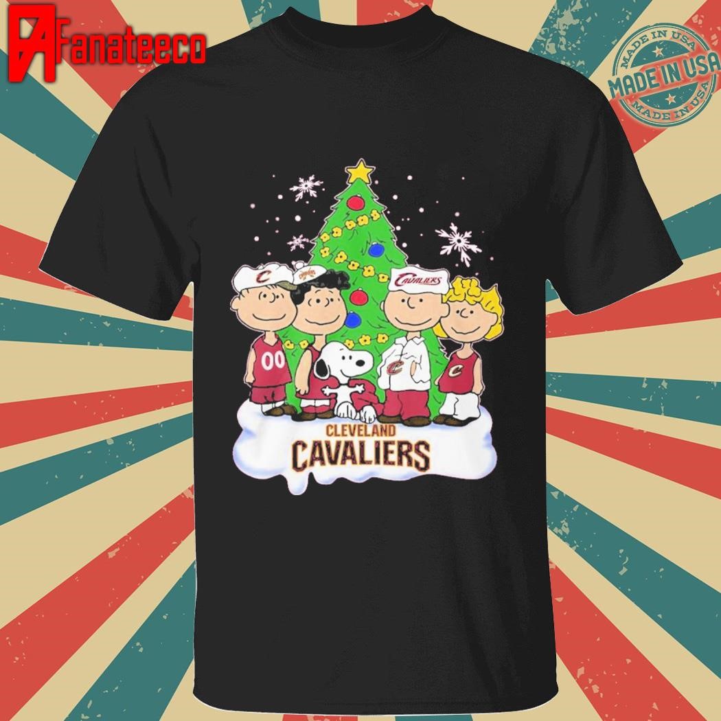 Cleveland Cavaliers Snoopy Celebrating Christmas Happy Holidays T-Shirt