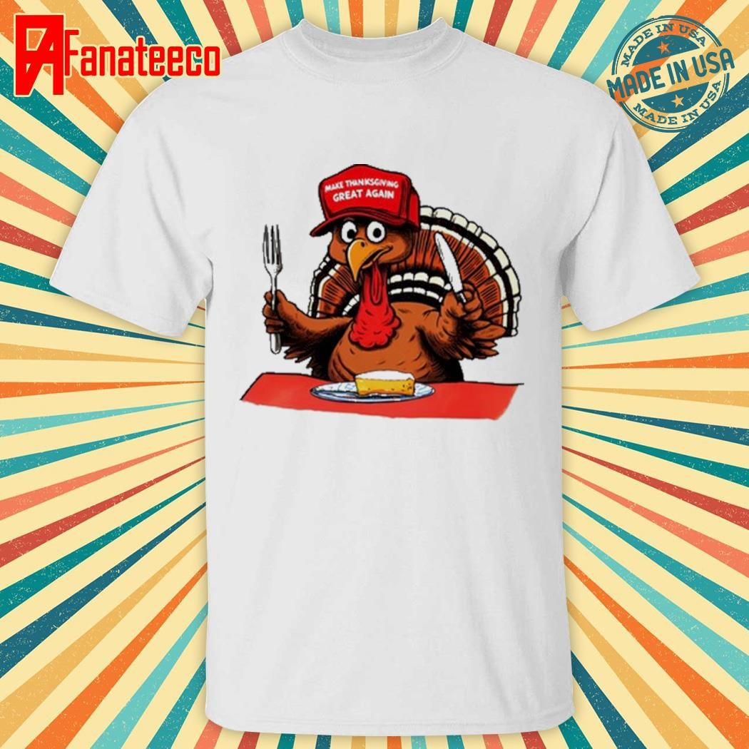 Conservativeant Wearing Make Thanksgiving Great Again Trump Turkey T Shirt