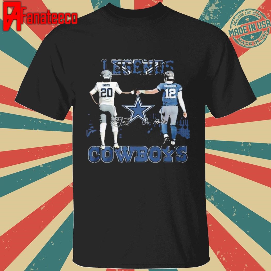 Dallas Cowboys The Legends Tyler Smith Roger Staubach T-Shirt