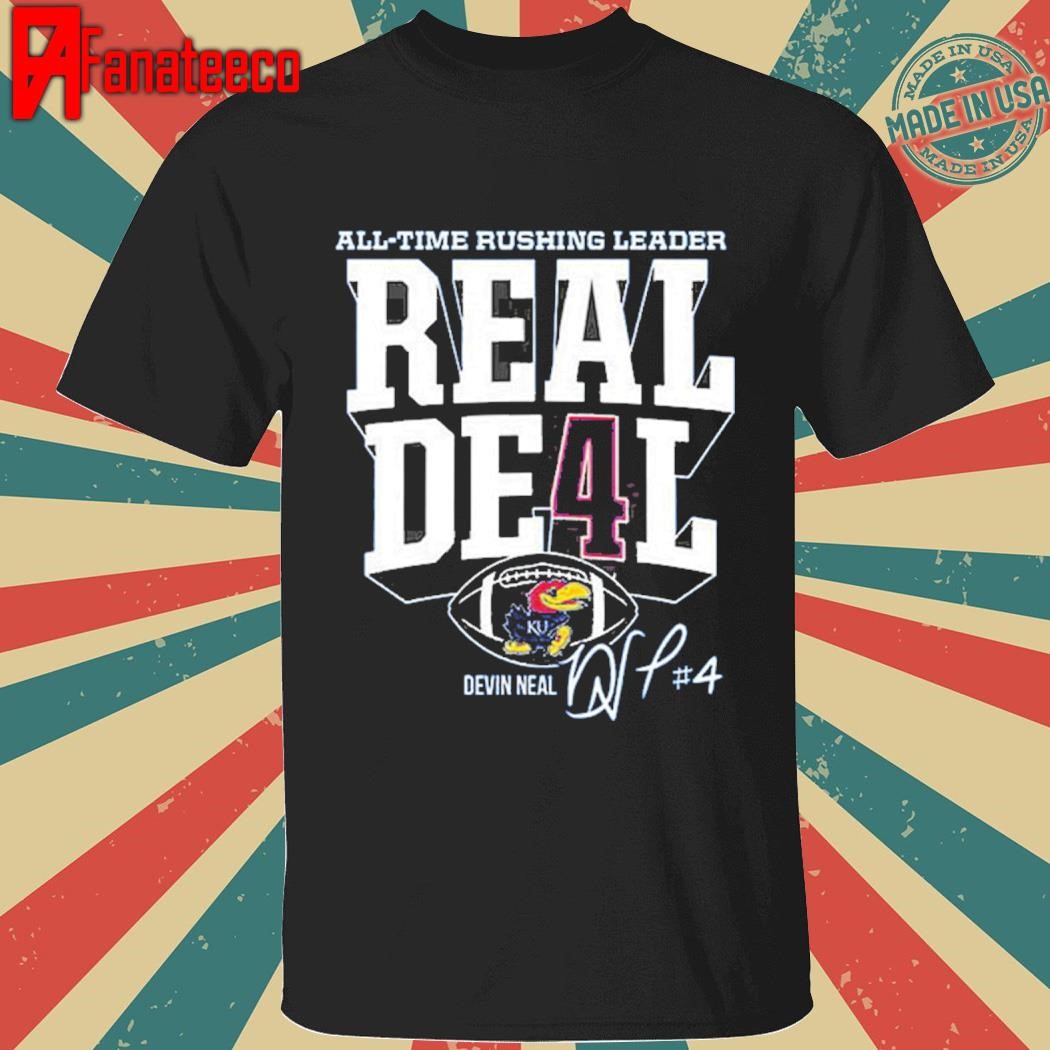 Devin Neal Jayhawks All-Time Rushing Leader Real Deal Shirt