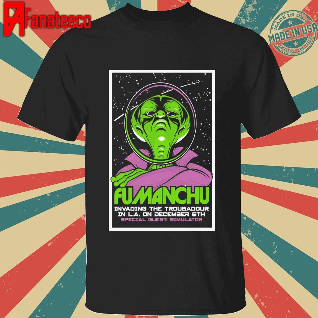 Fu Manchu Dec 6 2024 Troubadour in West Hollywood CA Tour shirt