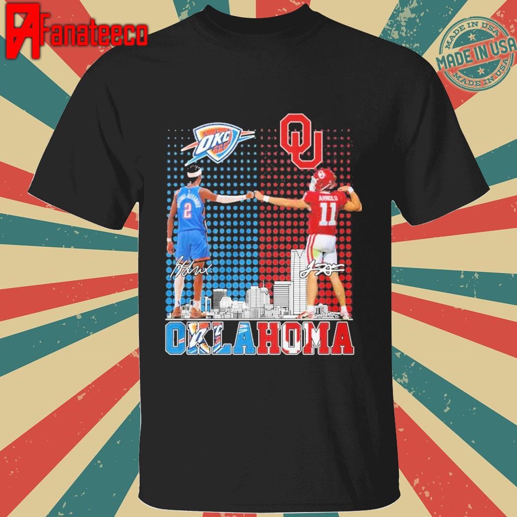 Funny Oklahoma Oklahoma City Thunder x Oklahoma Sooners signature shirt