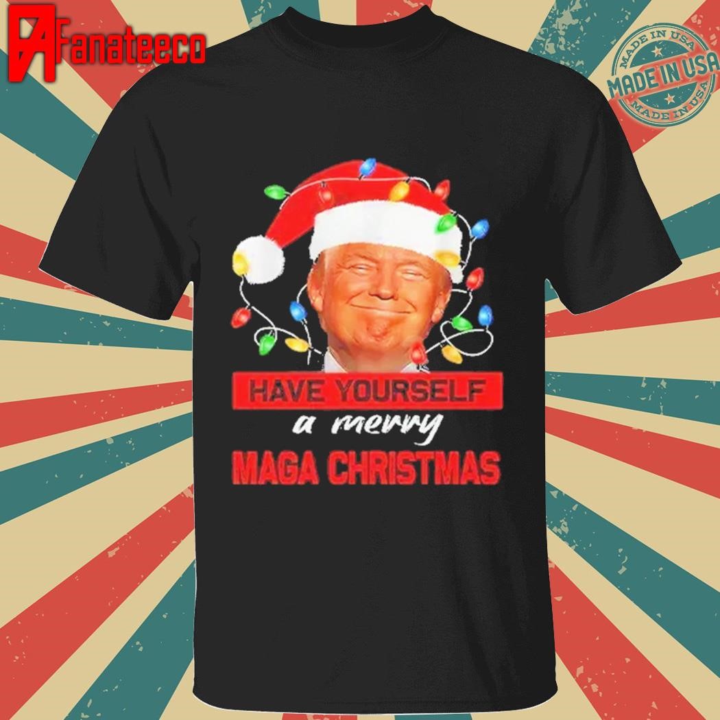 Funny Santa Trump Have Yourself A Merry Maga Christmas Shirt