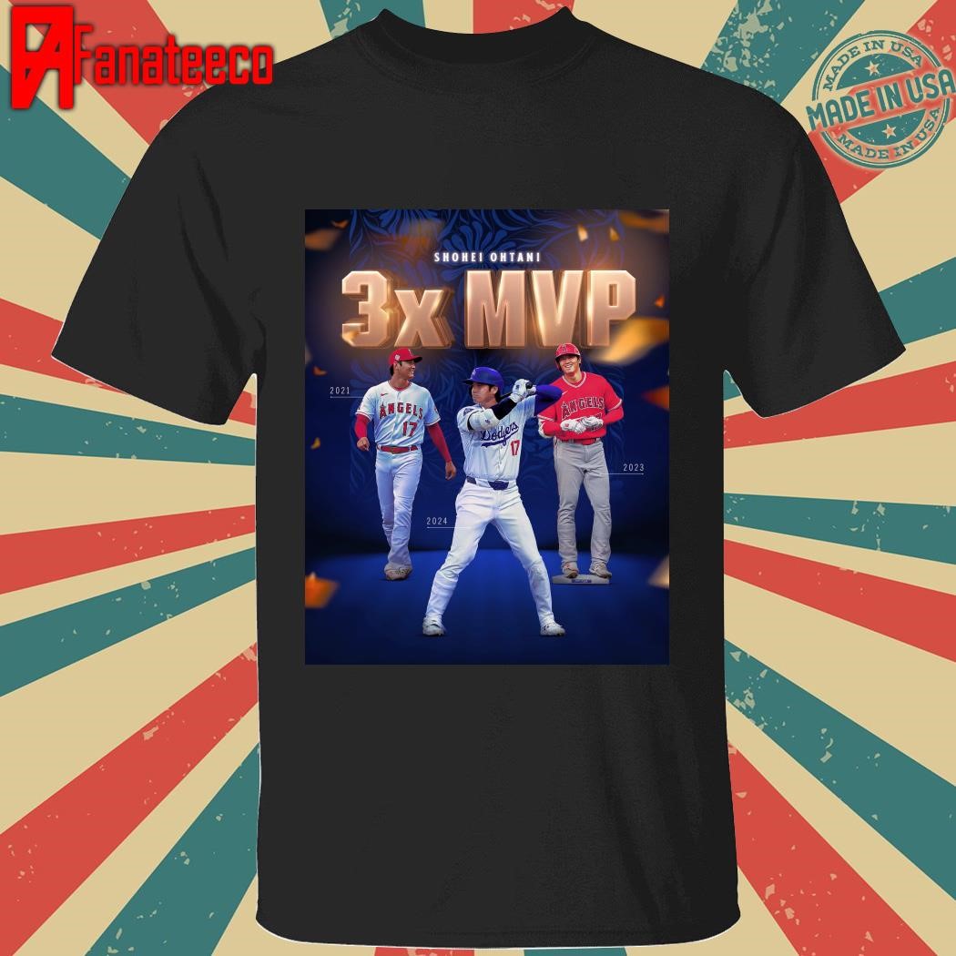 Funny Shohei Ohtani 3X MVP shirt