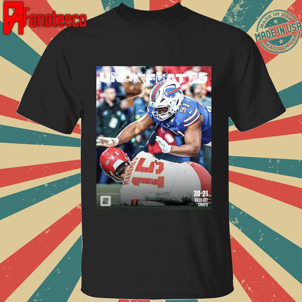 Funny The bills spoil the Chiefs' quest for an undefeated season in the latest chapter of their afc rivalry shirt