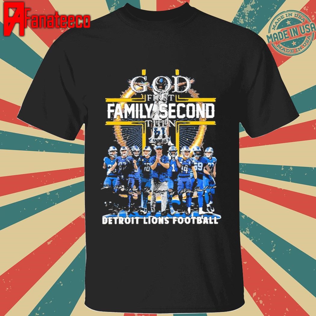 God First Family Second Then Lions Football St. Brown Headstand Shirt