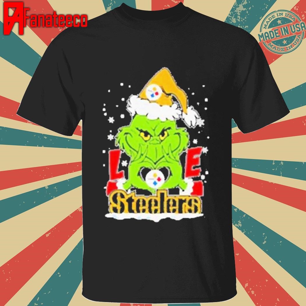 Grinch Love Pittsburgh Steelers Christmas 2024 Shirt