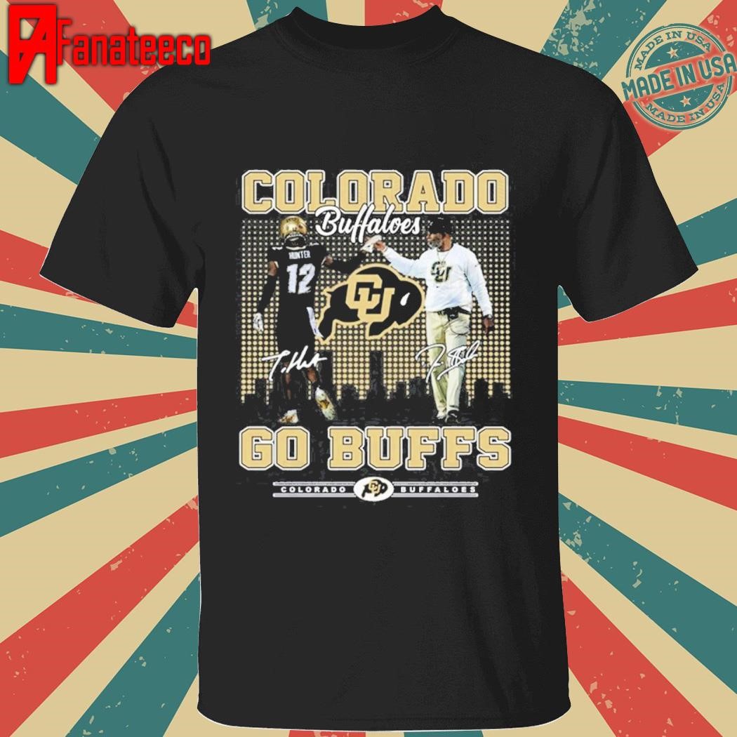 Hunter and coach Colorado Buffaloes Go Buffs signatures shirt