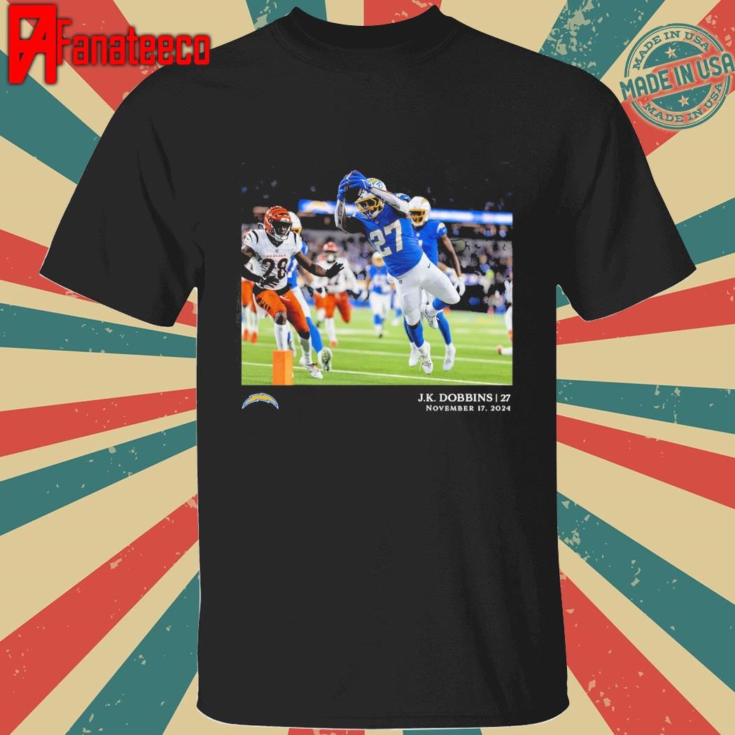 J.K. Dobbins Los Angeles Chargers NFL Flash Features Week 11 T-Shirt