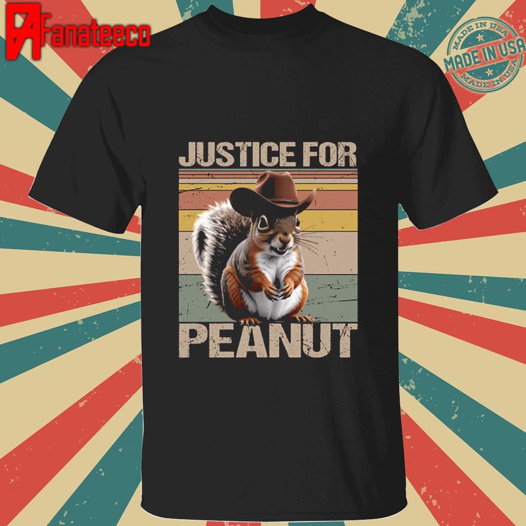 Justice for Peanut The Squirrel Tee Retro Vintage shirt