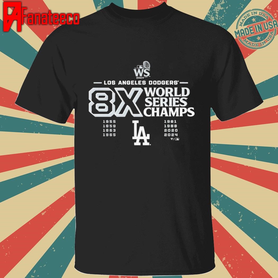 Los Angeles Dodgers 8x World Series Champions Logo Shirt