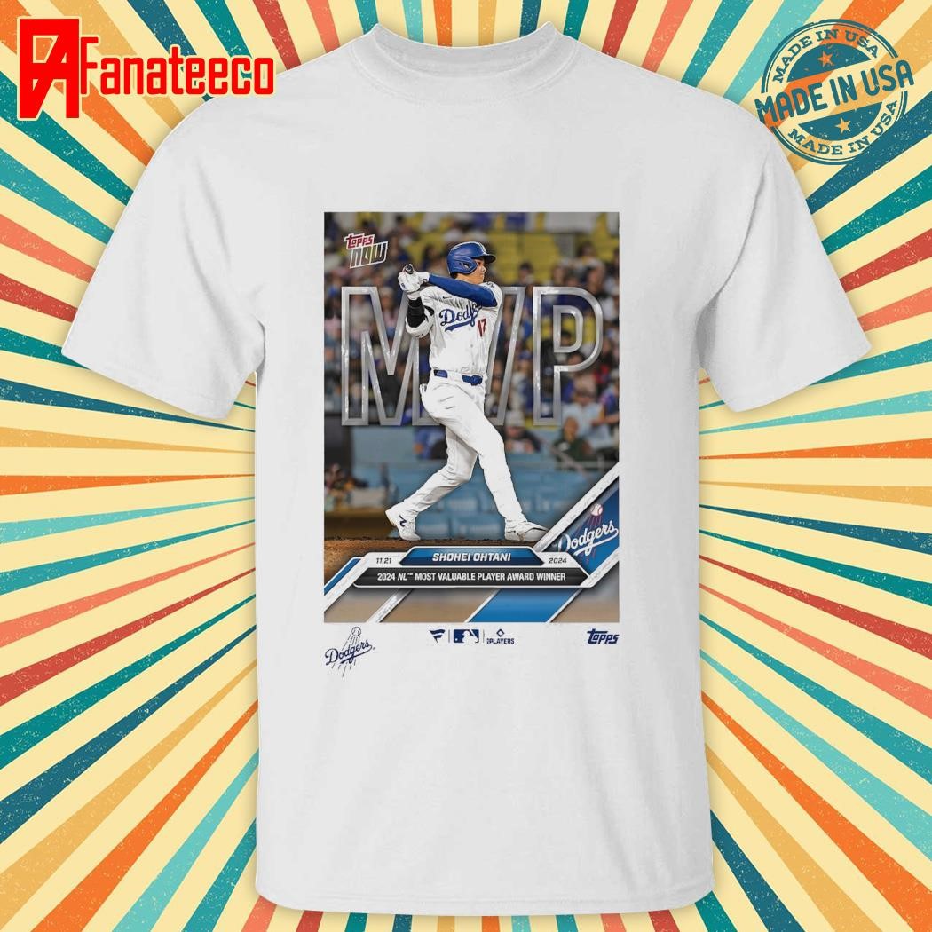 Los Angeles Dodgers Shohei Ohtani Topps White 2024 National League MVP Limited Edition T-Shirt