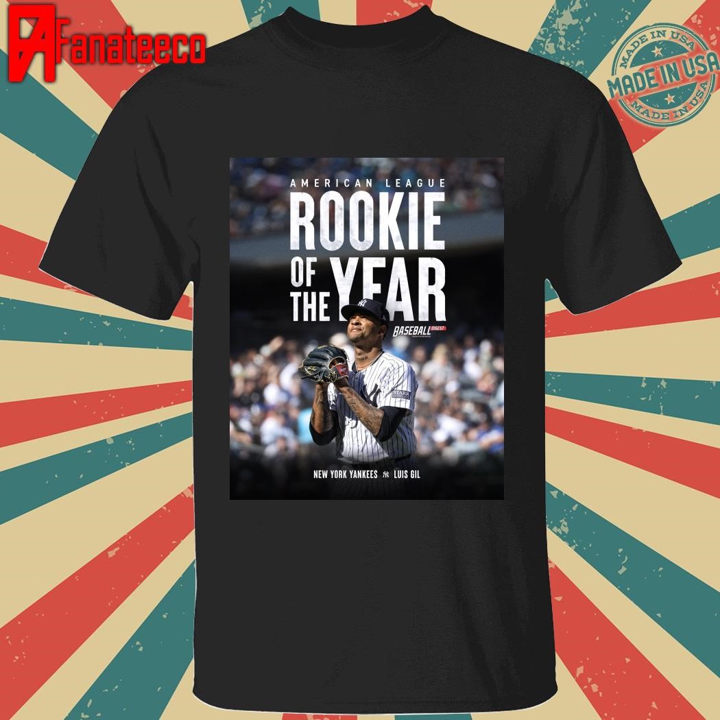 Luis Gil New York Yankees Baseball American League Rookie of the Year MLB 2024 t-shirt