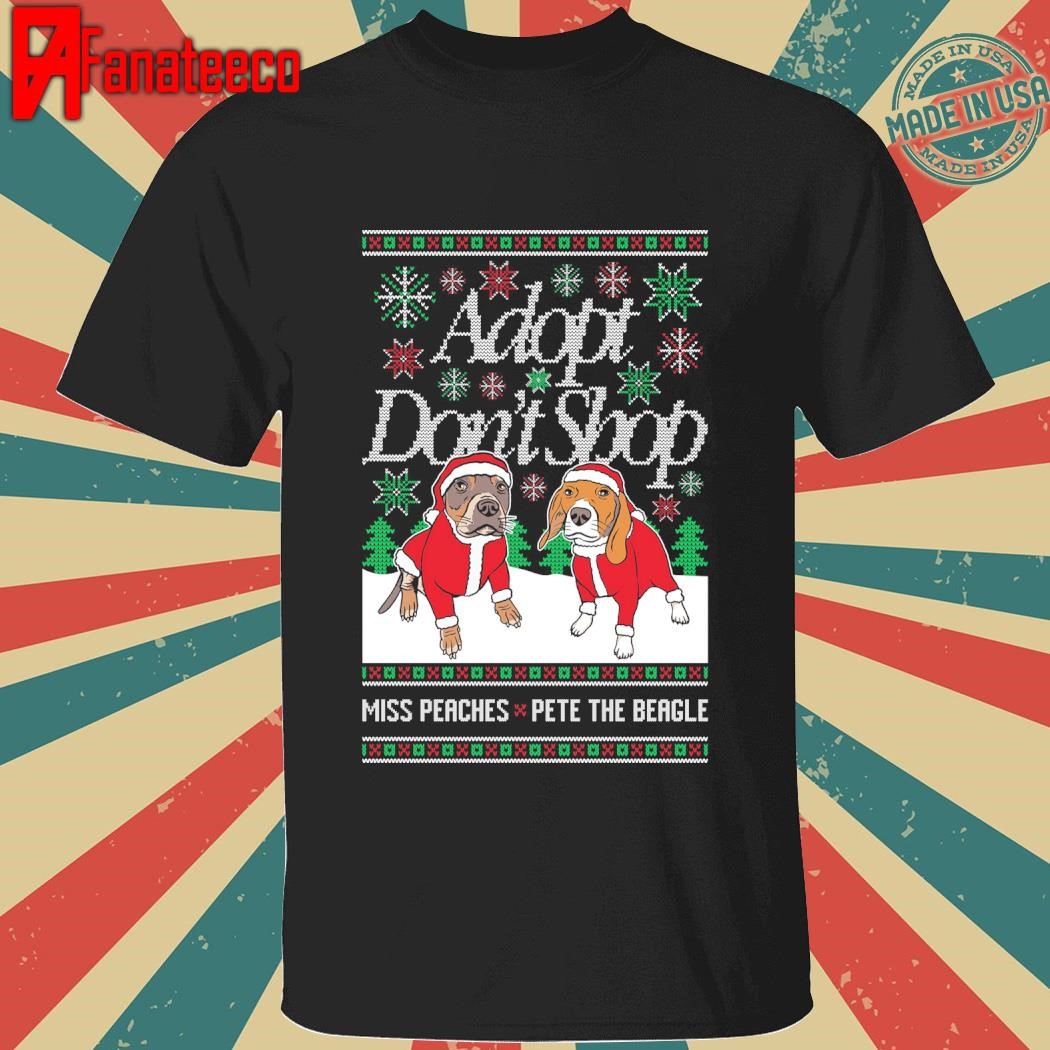 Miss peaches & pete the beagle ugly Christmas sweater