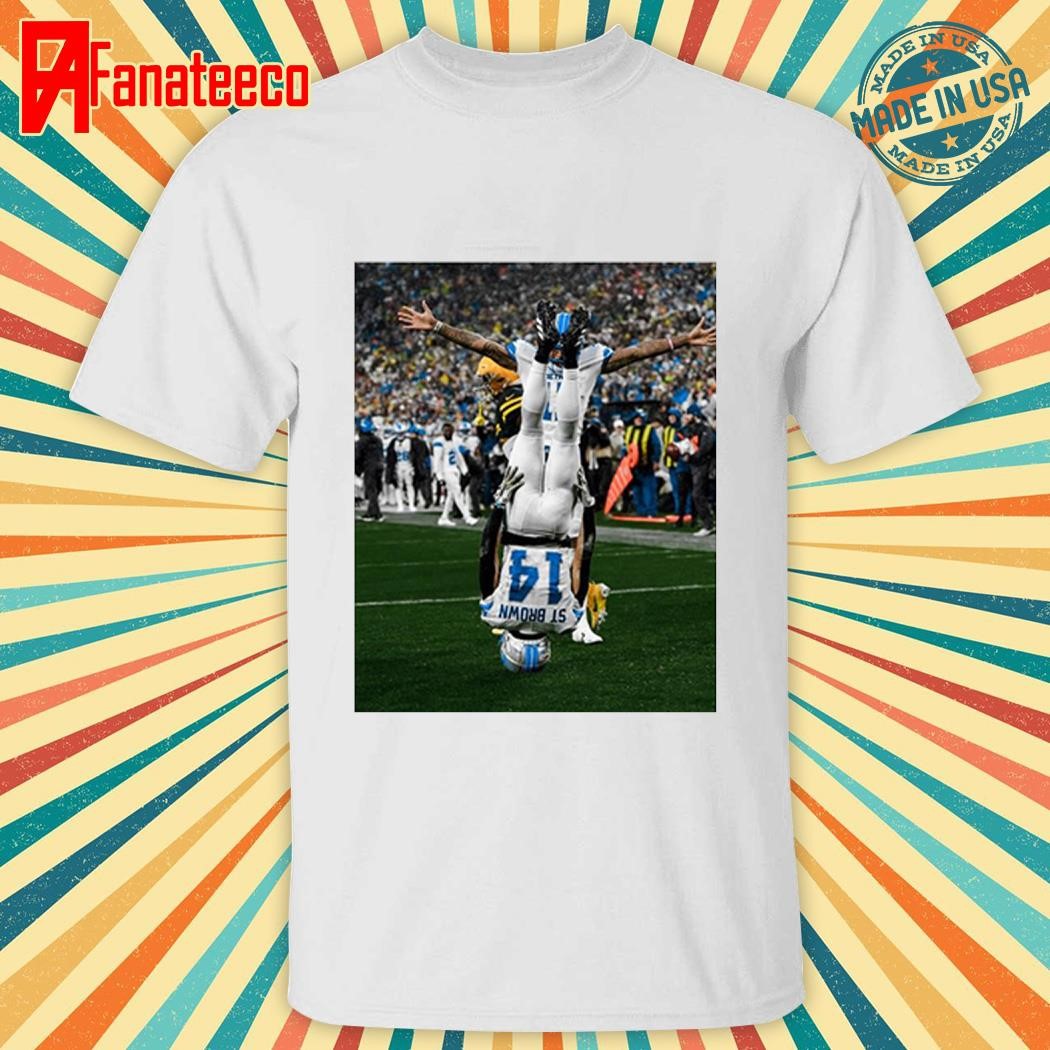 Official Amon-Ra St. Brown NFL Detroit Lions with the headstand celly '24 t- shirt