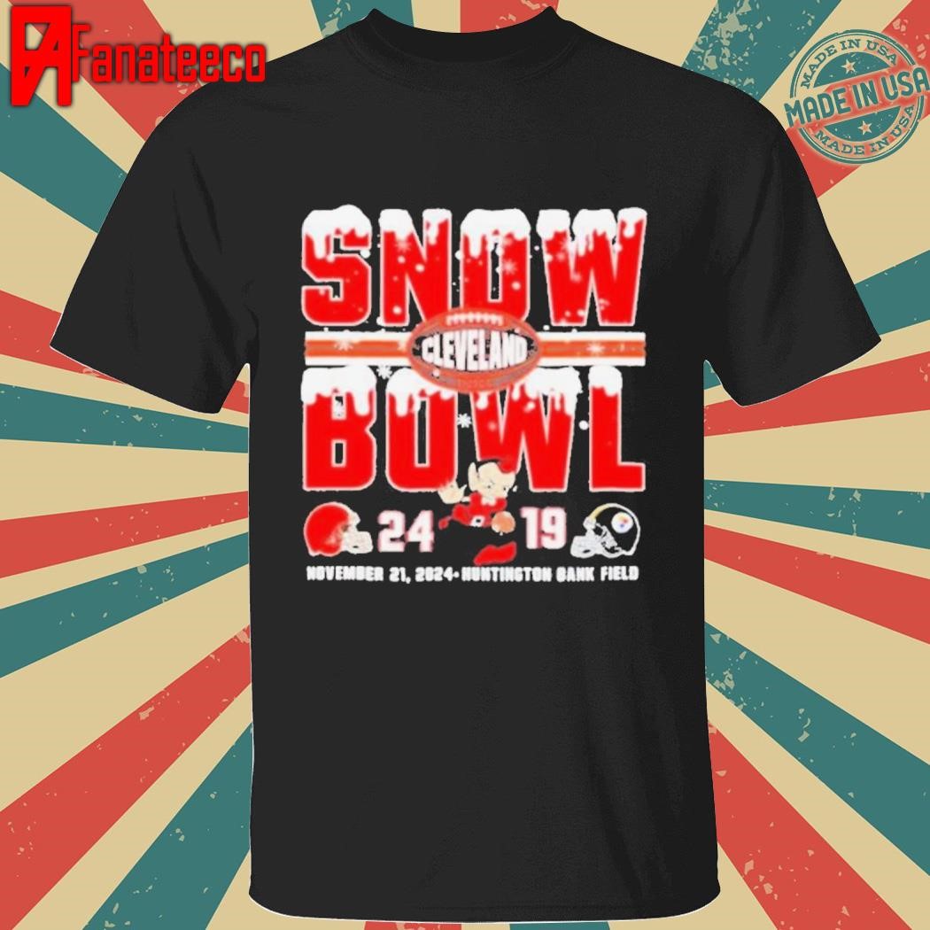 Official Official Snow Bowl 2024 Cleveland Browns 24 19 Pittsburgh Steelers Shirt