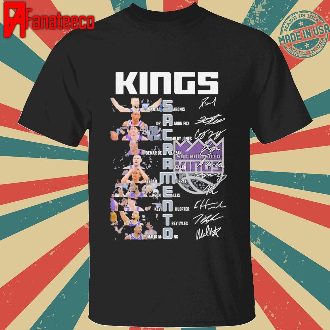 Official Sacramento Kings Basketball Team Signatures shirt