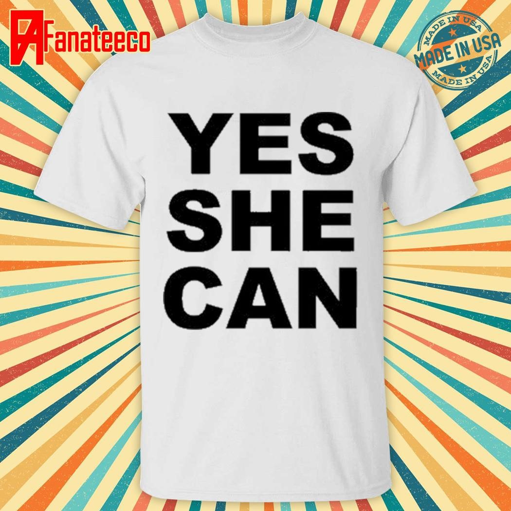 Oprah Winfrey Wearing Yes She Can shirt