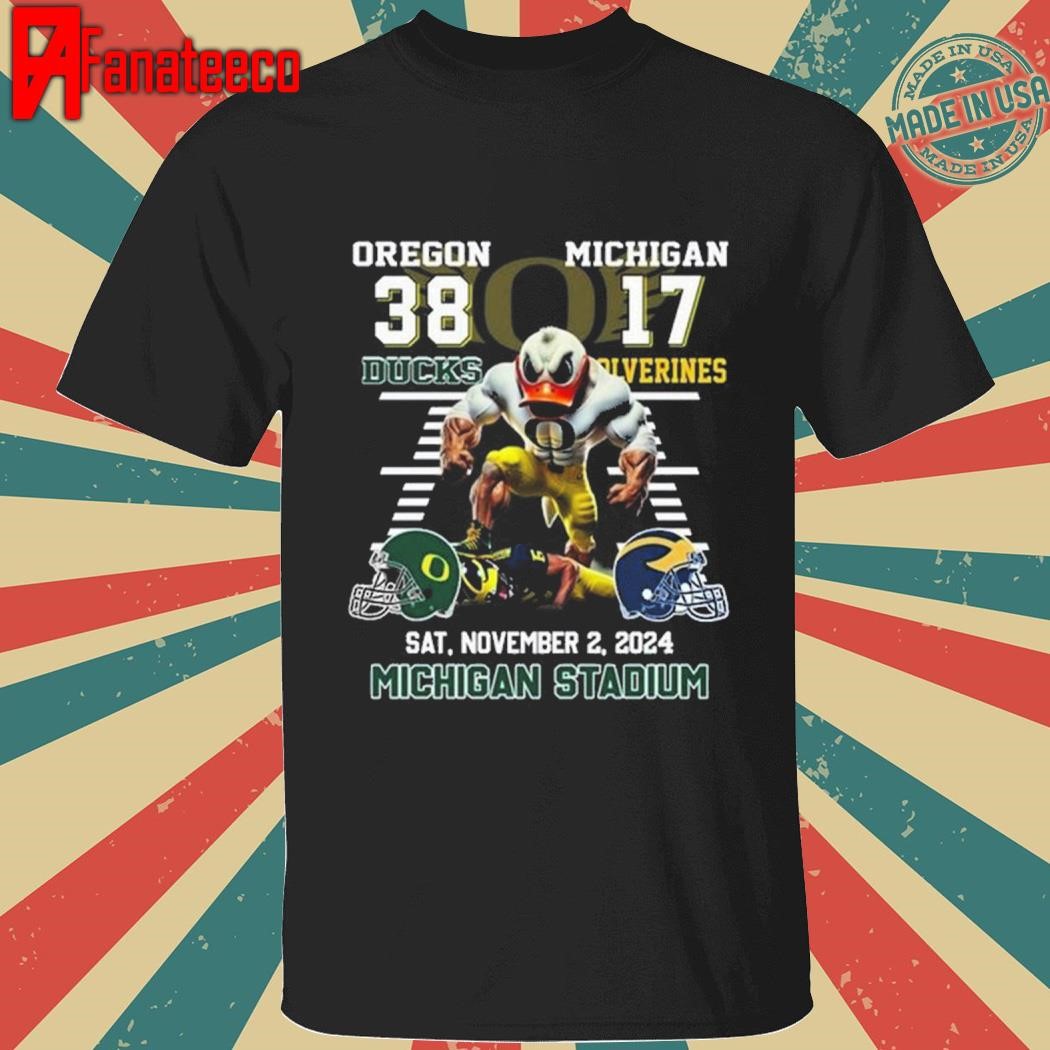 Oregon Ducks Beat Michigan Wolverines 2024 In Michigan Stadium T-Shirt