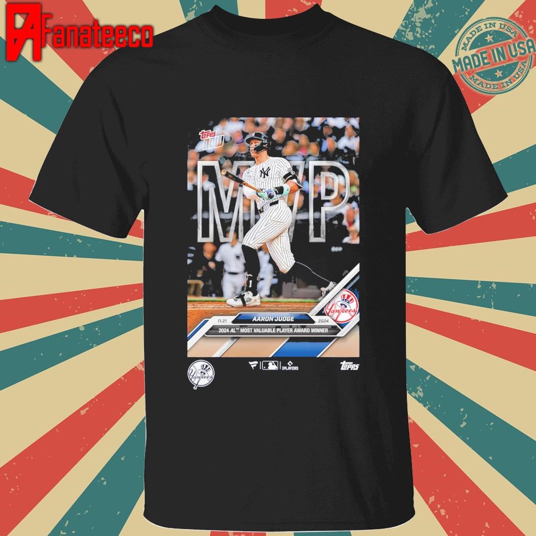 Original New York Yankees Aaron Judge Topps NOW 2024 American League MVP Limited Edition T-Shirt