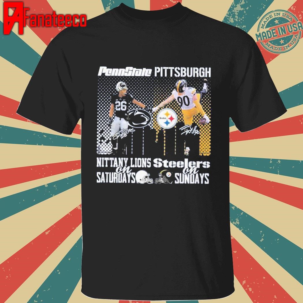 Penn State Nittany Lions Saturdays, Pittsburgh Steelers Sundays T-Shirt