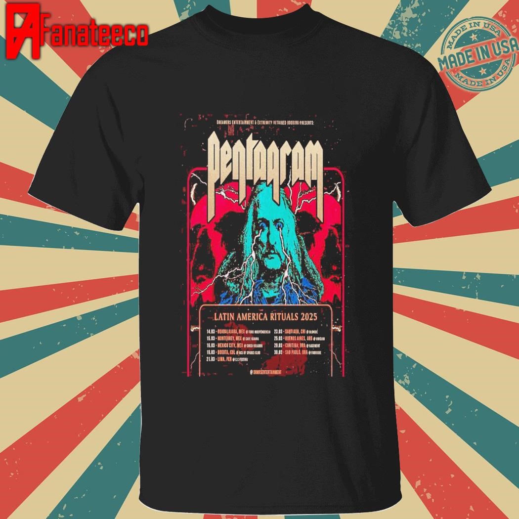 Pentagram Latin America Rituals 2025 Tour shirt