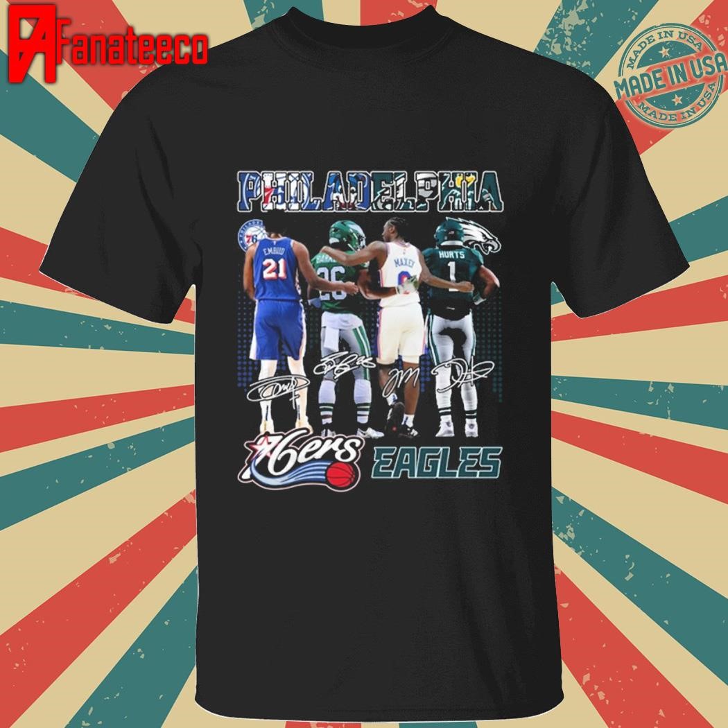 Philadelphia 76ers x Philadelphia Eagles Signatures shirt