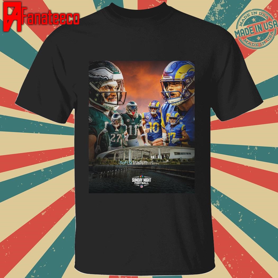 Philadelphia Eagles vs Los Angeles Rams Sunday night football shirt