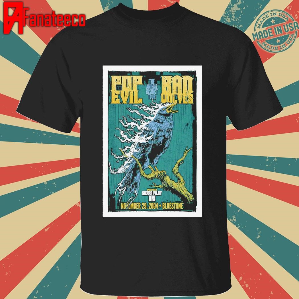 Pop Evil X Bad Wolves Nov 29 2024 The Bluestone In Columbus OH Tour shirt