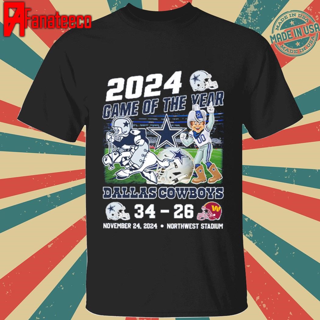 Premium 2024 Game Of The Year Cowboys 34-26 Commanders Shirt