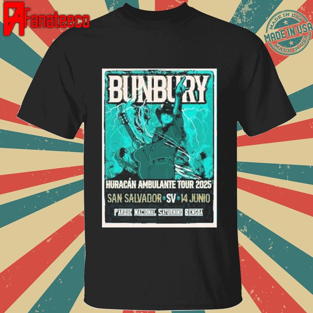 Premium Enrique Bunbury June 14 2025 Ballpark Saturnino Bengoa in San Salvador El Salvador shirt