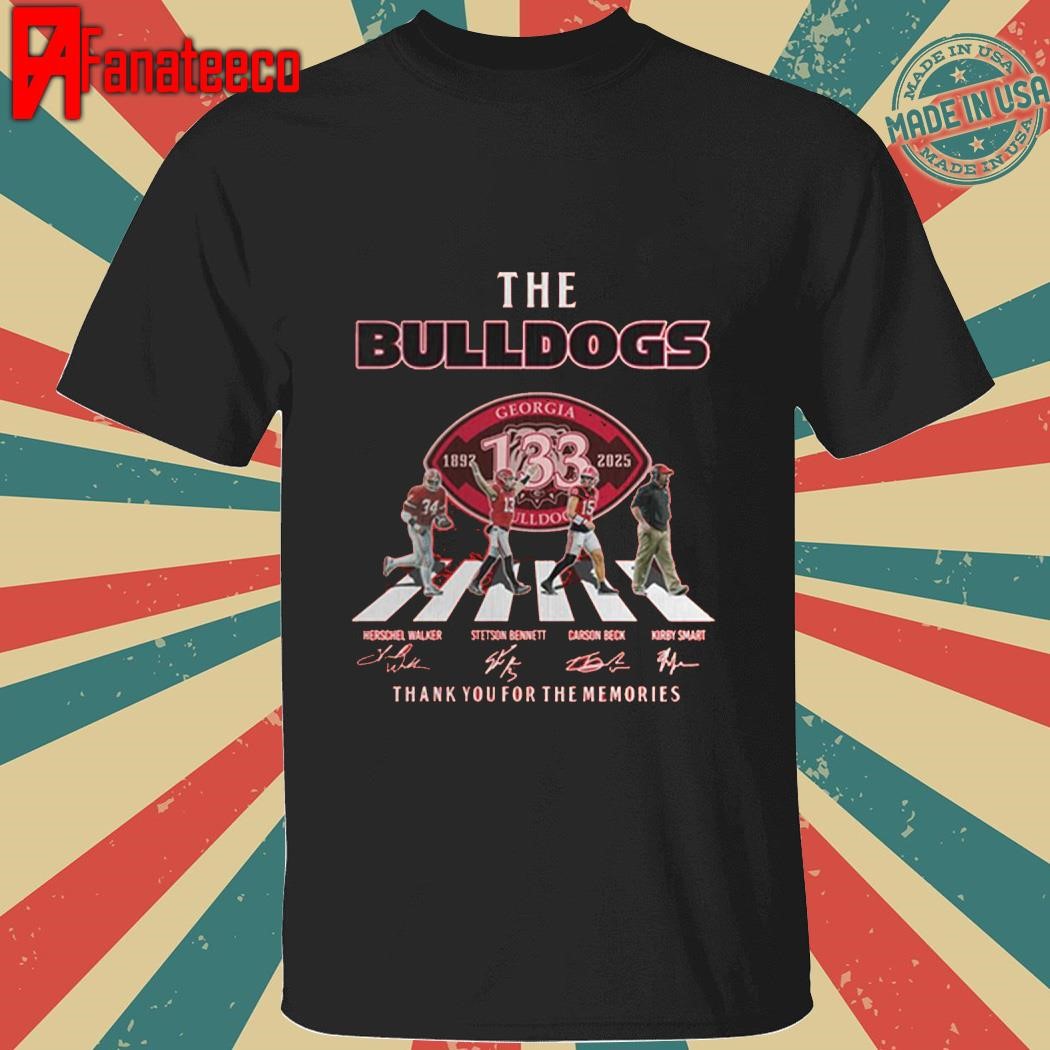 Premium NCAA Georgia Bulldogs 133rd 1892-2025 Thank You For The Memories signatures shirt