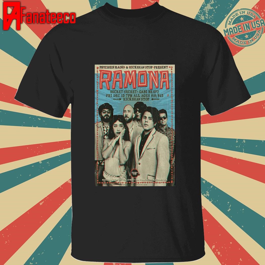 Ramona Dec 13 2024 San Francisco CA Tour shirt