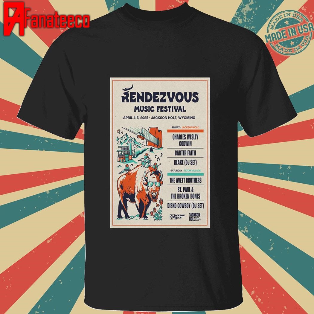 Rendezvous Music Festival April 4-5 2025 Jackson Hole Wyoming shirt