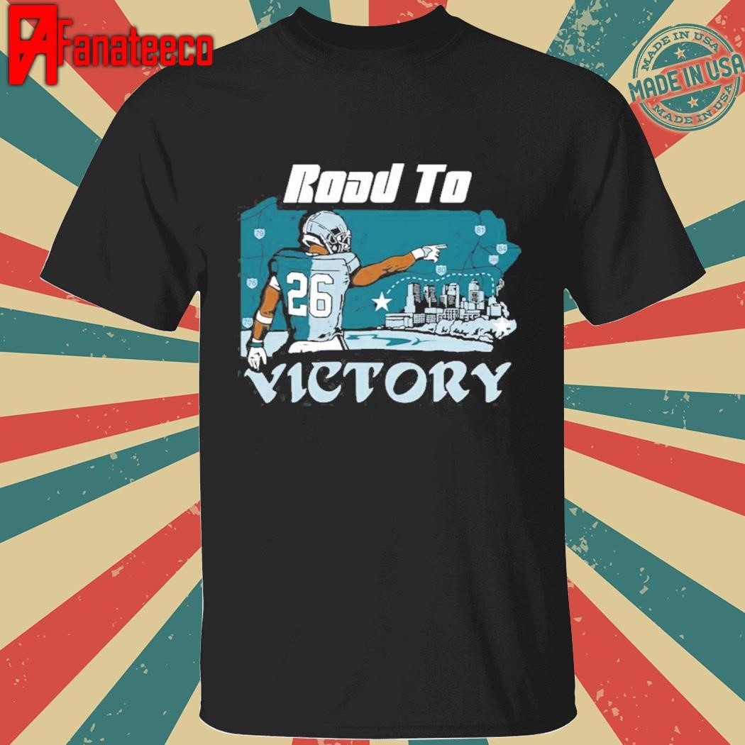 Saquon Barkley Road To Victory Philadelphia Eagles T-shirt