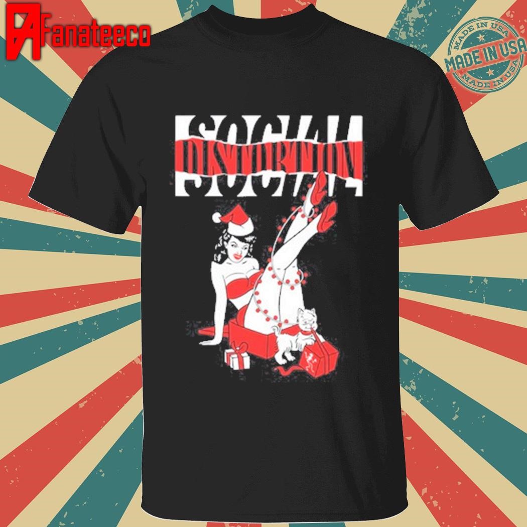 Social Distortion Torn Logo Holiday Pinup Shirt