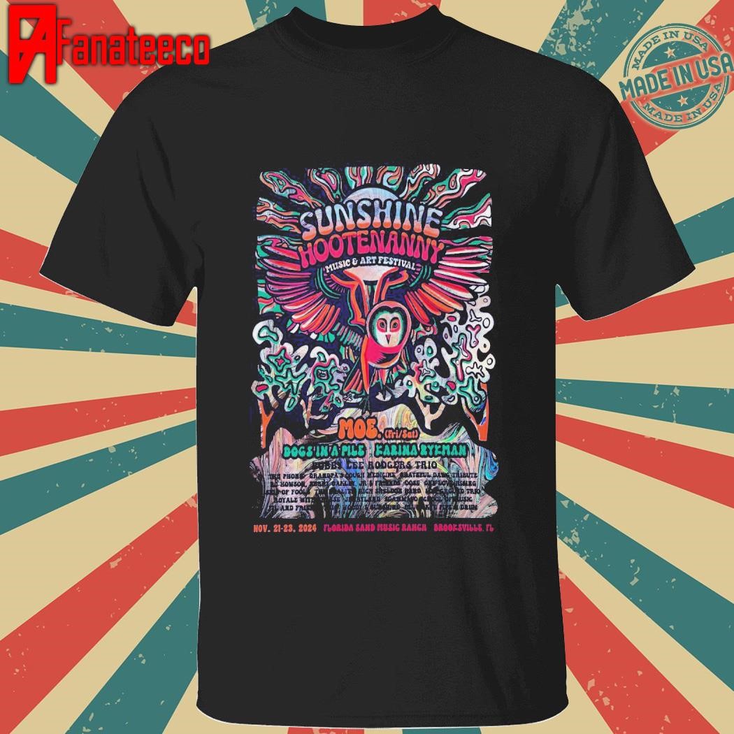 Sunshine Hootenanny Music & Art Festival Nov 21-23 2024 Brooksville FL shirt