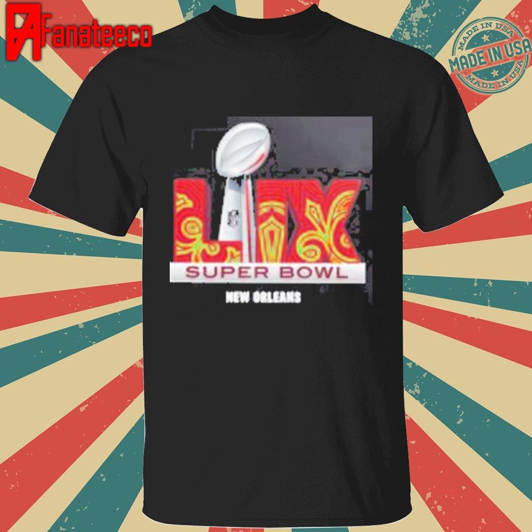 Super Bowl LIX Trophy Dimension Logo New Orleans shirt