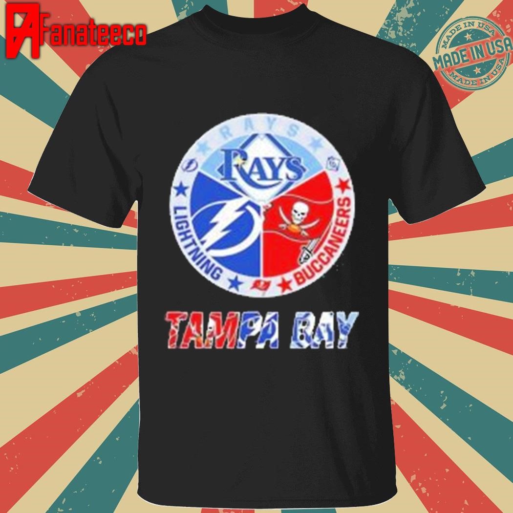 Tampa Bay sports teams Rays x Buccaneers x Lightning logo shirt