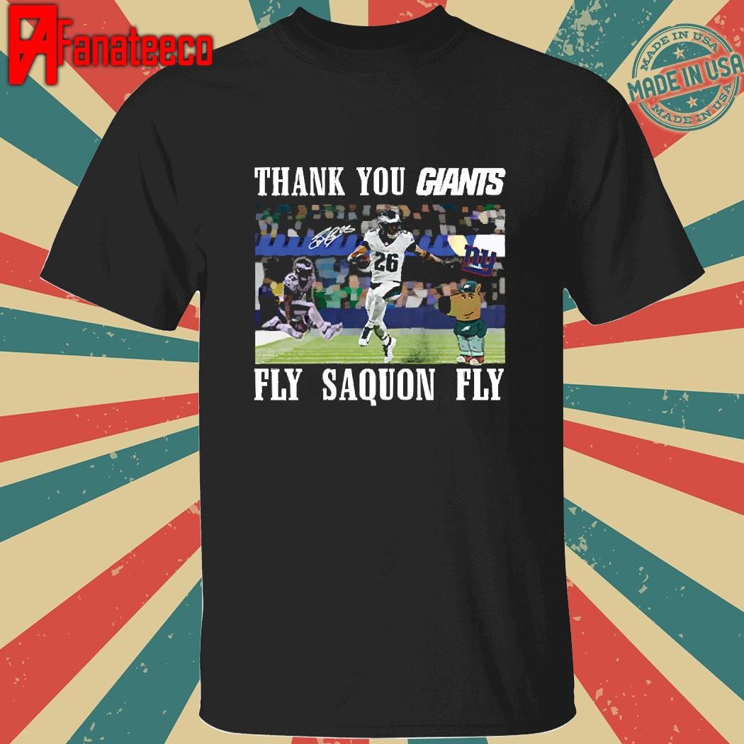 Thank You Giants Fly Saquon Fly Chill Guy Shirt