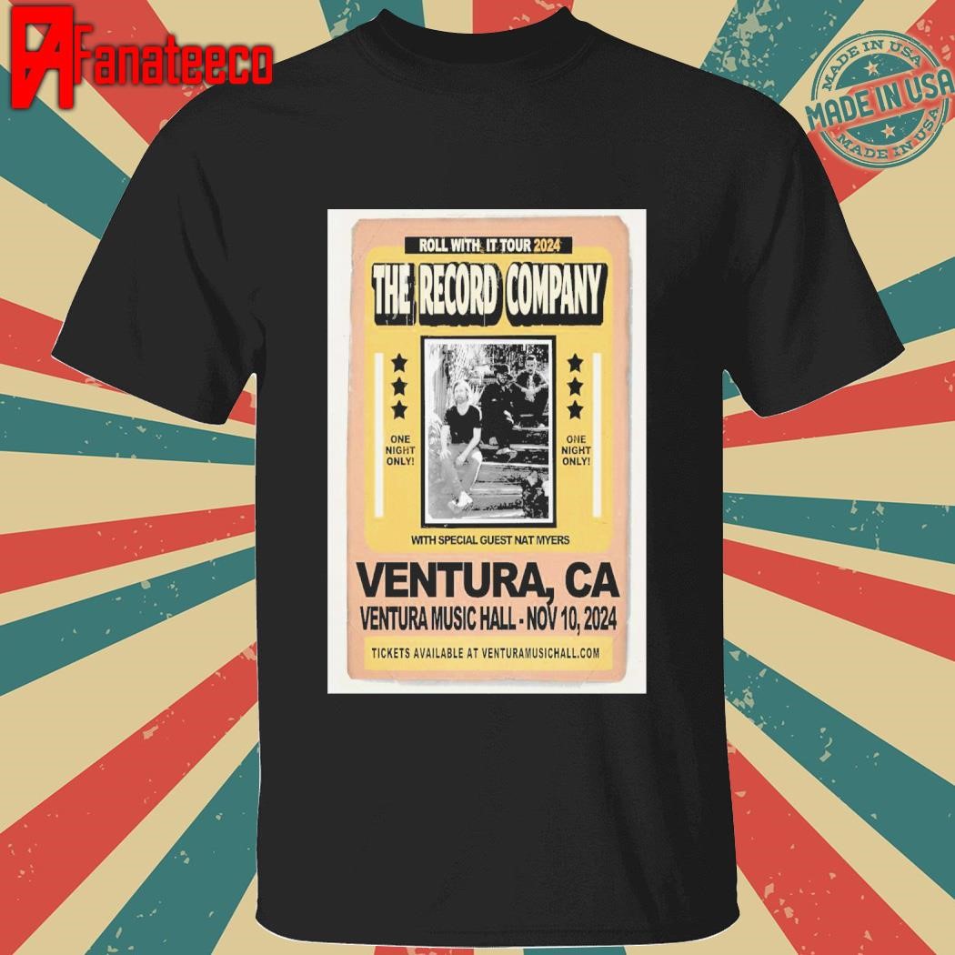 The Record Company Nov 10 2024 In Ventura CA Tour shirt