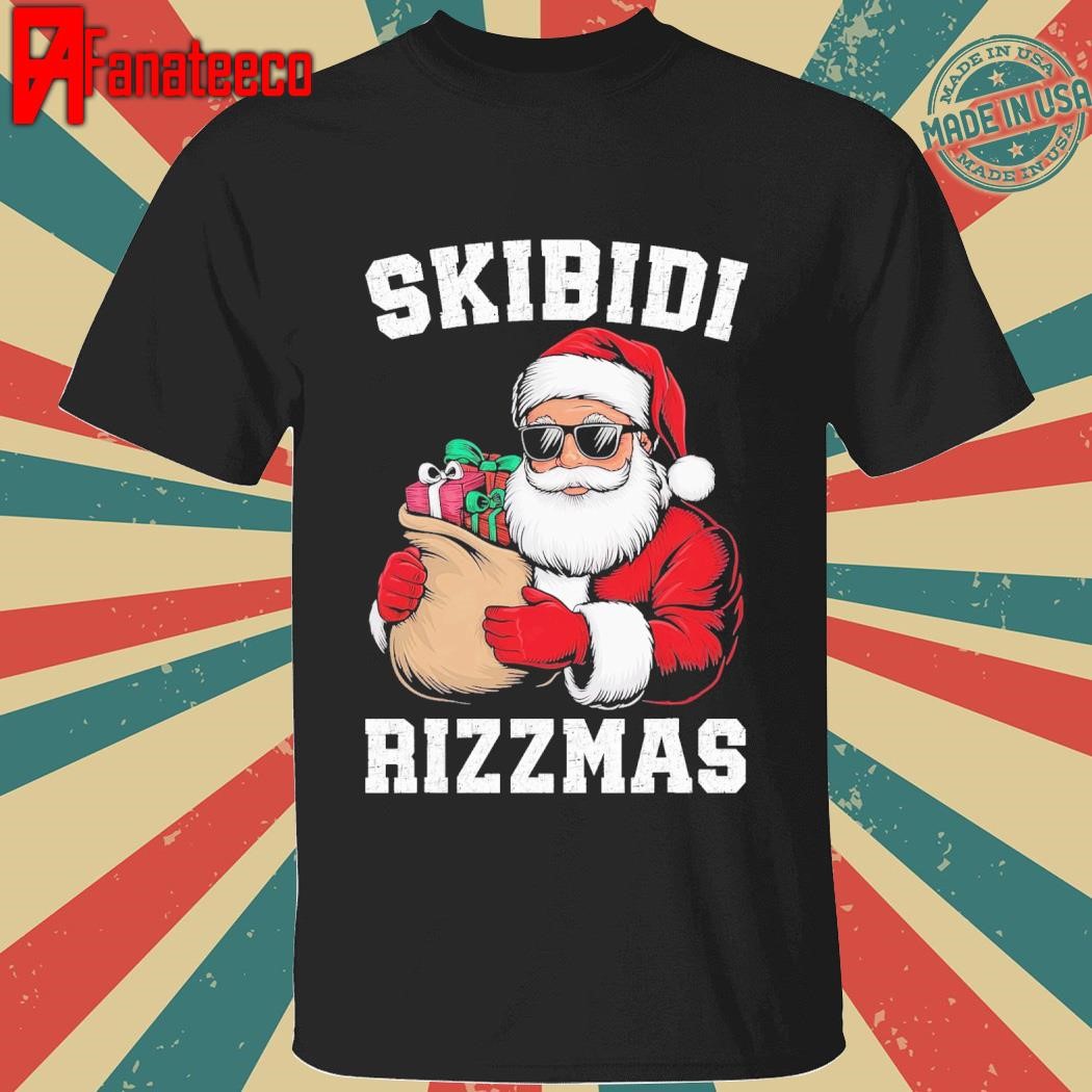 Top Christmas Rizz Santa Claus Funny Xmas shirt