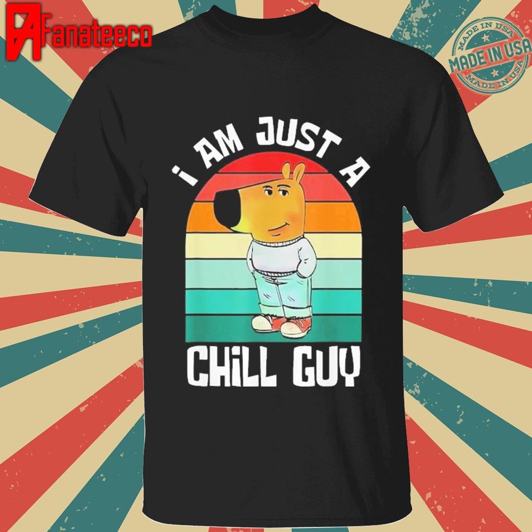 Top Official Chill guy dog costume gifts Christmas vintage T-shirt