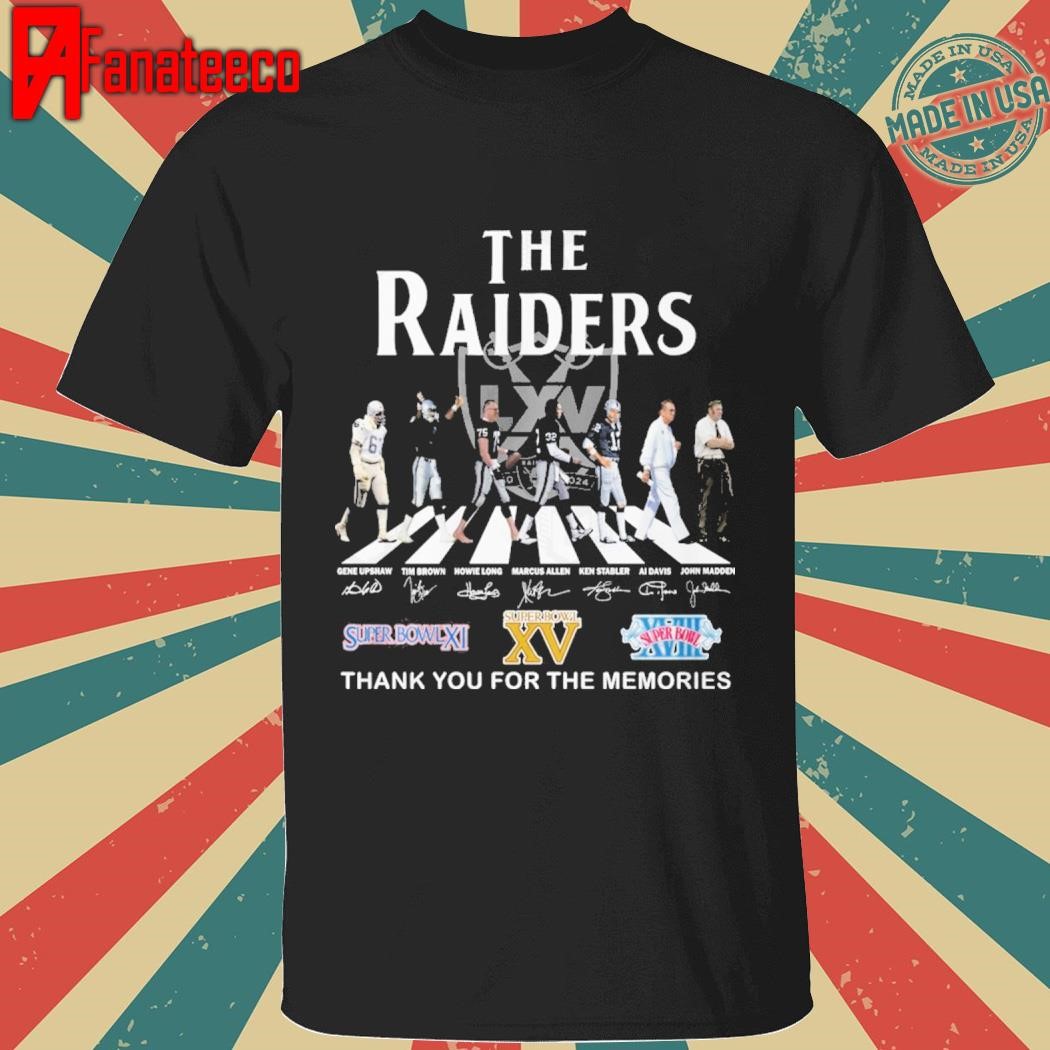 Top The Las Vegas Raiders Signature Thank You For The Memories shirt