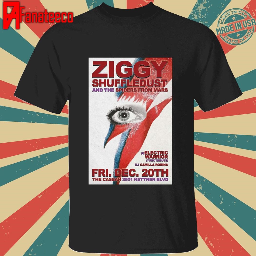 Top Ziggy Shuffledust And The Spiders From Mars Dec 2024 At The Casbah In San Diego CA Tour shirt