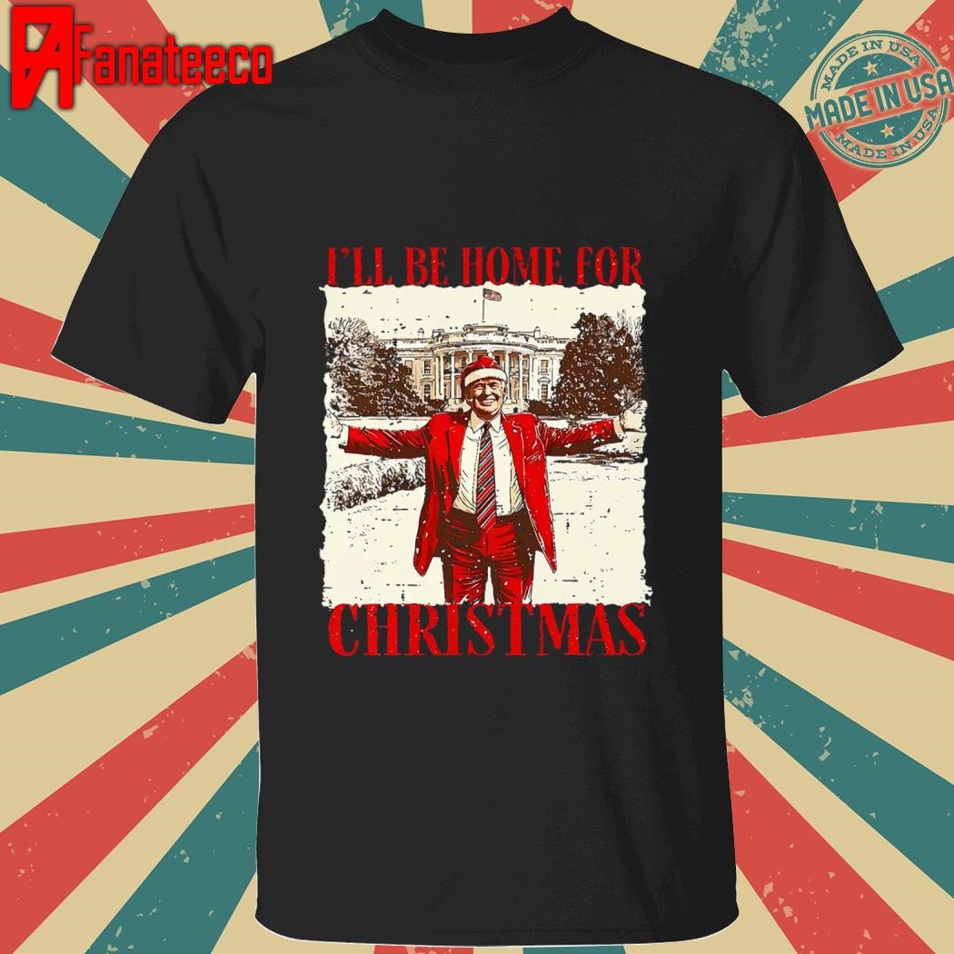 Vintage Funny Humorous Trump I’Ll Be Home For Christmas 2024 Premium T-Shirt