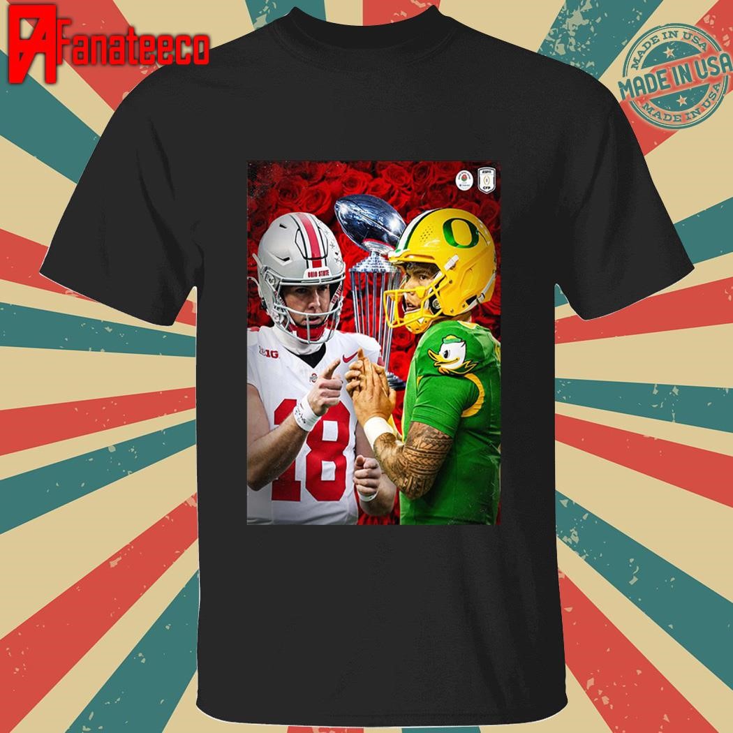 2025 Rose Bowl Oregon Ducks Vs Ohio State Buckeyes A Rematch In Pasadena On January 1 2025 NCAA College Football Playoff shirt