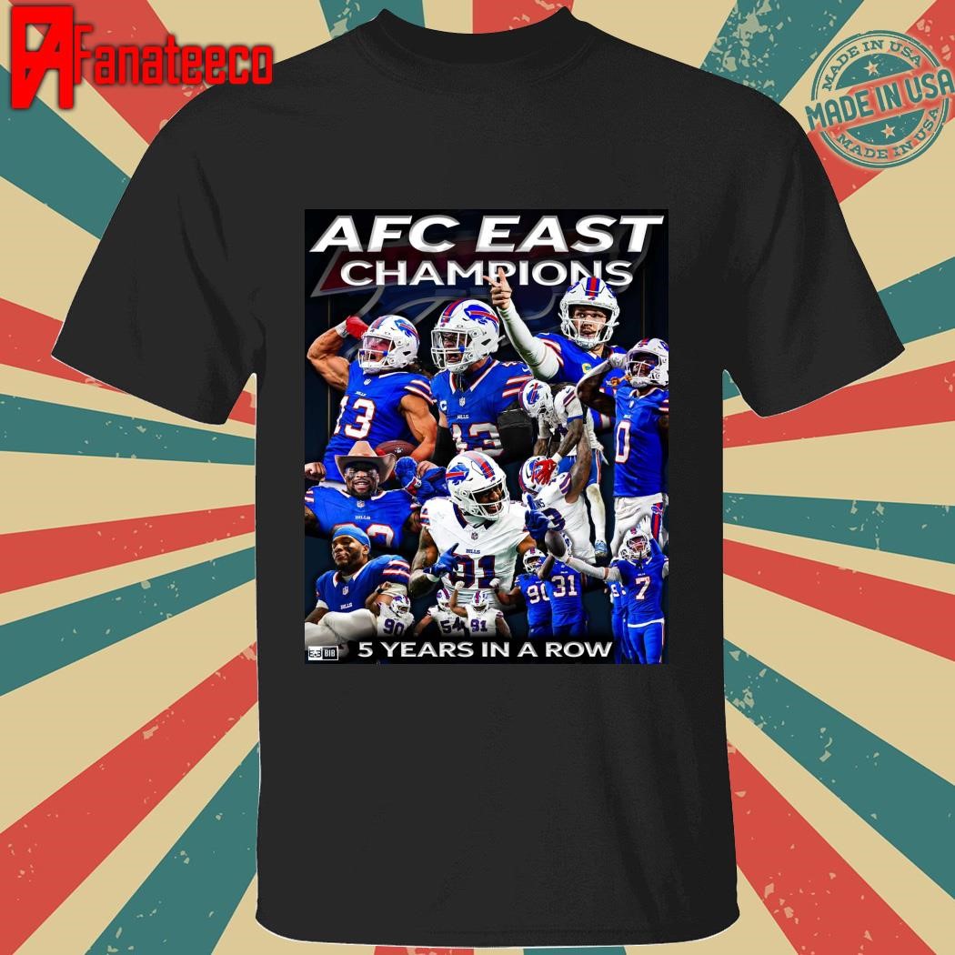 AFC East Champions 5 Years in a Row Buffalo Bills shirt