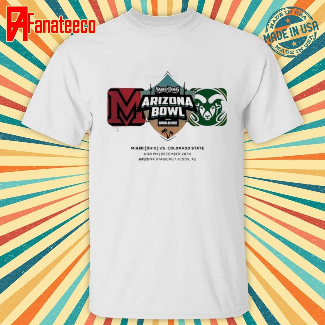 Arizona Bowl Miami Hurricanes Vs Colorado State Rams Matchup At Arizona Stadium In Tucson AZ on December 28th 2024 NCAA Unisex T-Shirt